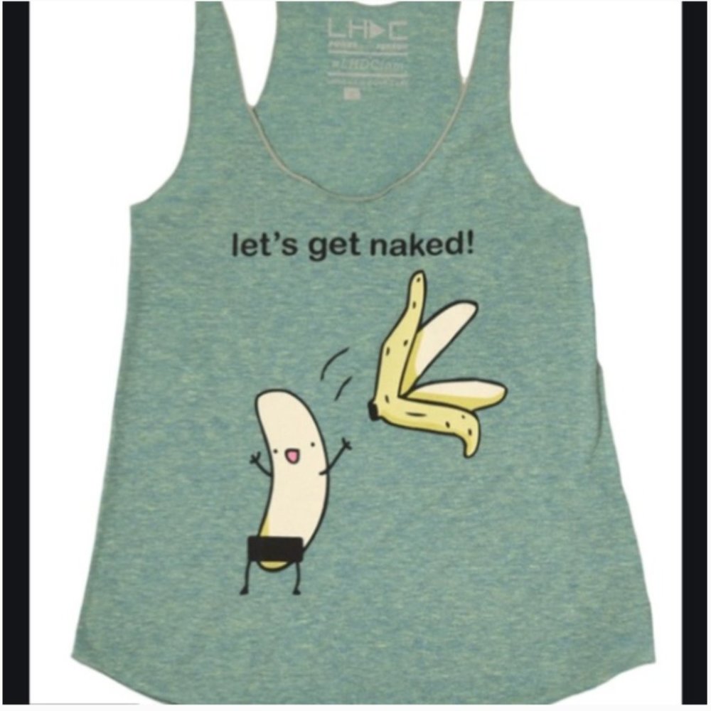 Let’s Get Naked Banana Racerback Tank